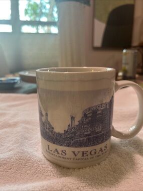 Starbucks Las Vegas Souvenir Mug - White and Blue Skyline